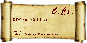 Offner Csilla névjegykártya