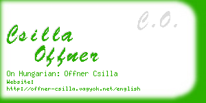 csilla offner business card